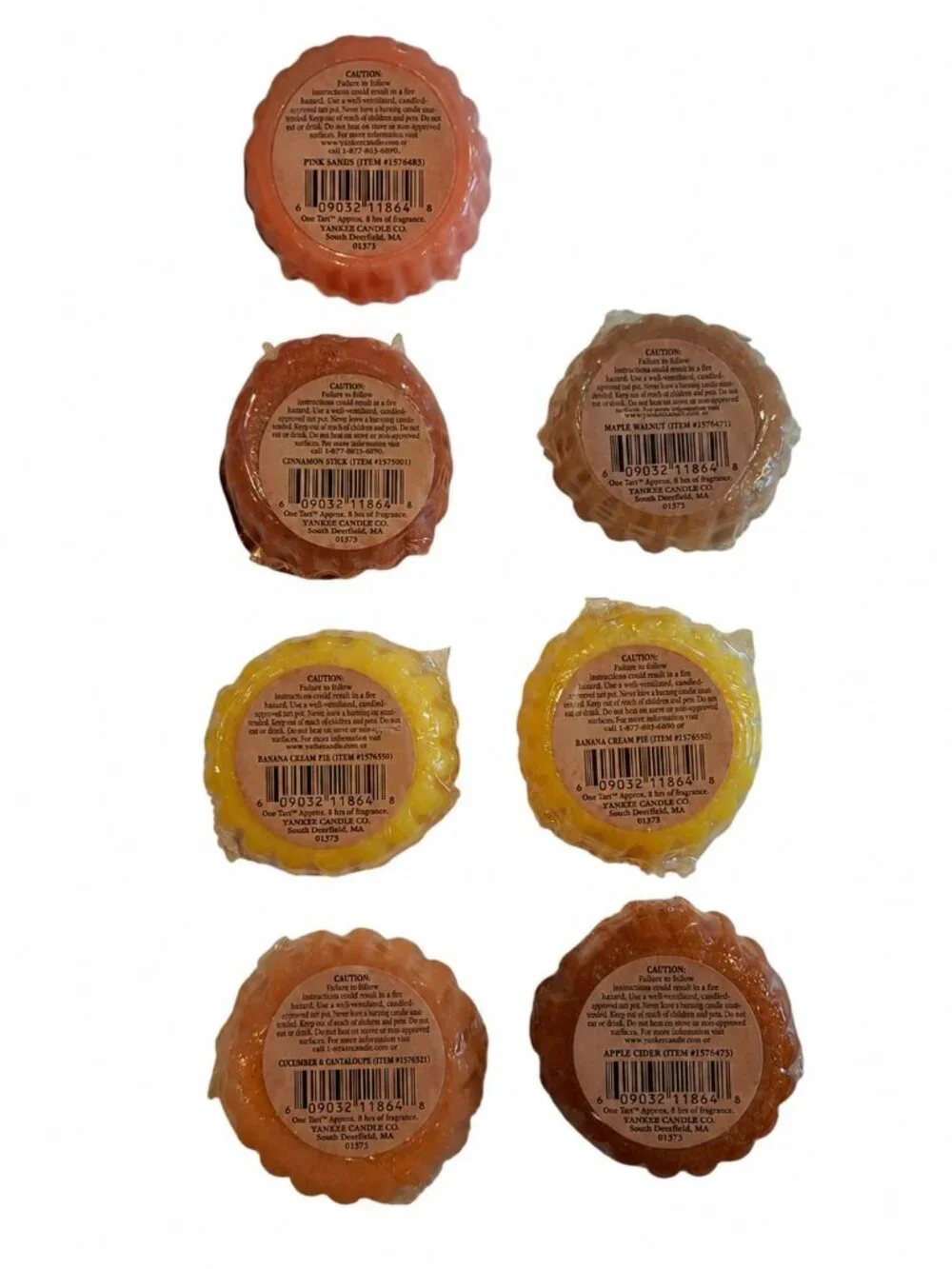 Yankee Tarts Wax Potpourri Lot Banana Cream Pie Apple Cider Maple Walnut